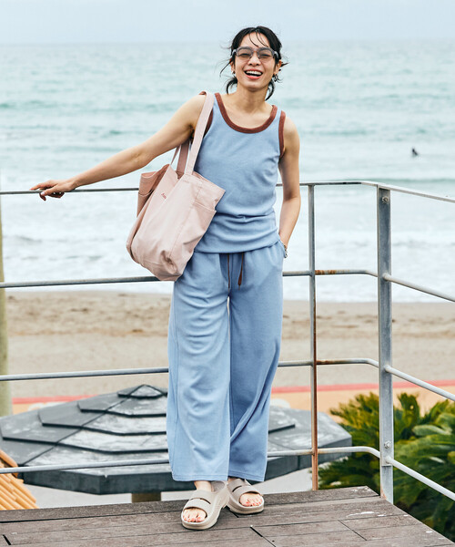 FREAK'S STORE(フリークスストア)の「【Beach & Festival】パイルセットアップ(Tシャツ/カットソー・レディース・ブルー/ブラック/ブラウン/ベージュ/ネイビー・フリ-)」の11枚目の写真