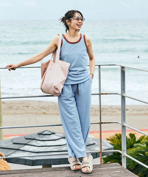 FREAK'S STORE(フリークスストア)の「【Beach & Festival】パイルセットアップ(Tシャツ/カットソー・レディース・ブルー/ブラック/ブラウン/ベージュ/ネイビー・フリ-)」の13枚目の写真