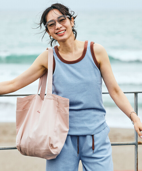 FREAK'S STORE(フリークスストア)の「【Beach & Festival】パイルセットアップ(Tシャツ/カットソー・レディース・ブルー/ブラック/ブラウン/ベージュ/ネイビー・フリ-)」の21枚目の写真