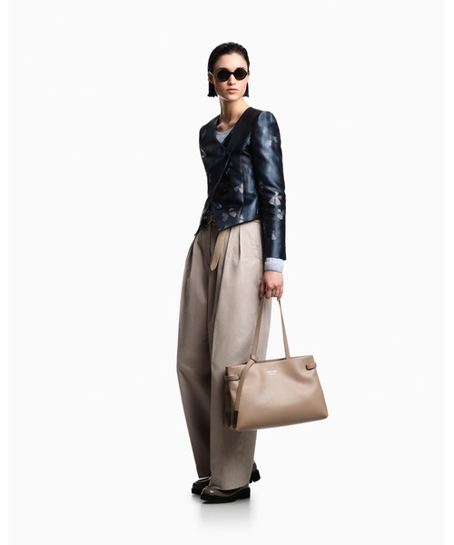 EMPORIO ARMANI（エンポリオアルマーニ）の「【エンポリオ アルマーニ】ハンドバッグ スムースレザー（ハンドバッグ・レディース・ブラック/ベージュ・FREE）」の7枚目の写真