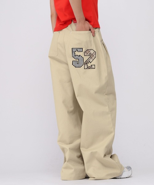 AMESWORLDWIDE(アメスワールドワイド)の「AMES WORLDWIDE/52ワイドコットンパンツ(その他パンツ・レディース・ネイビー/ベージュ・SMALL)」の2枚目の写真