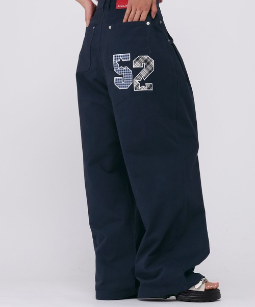 AMESWORLDWIDE(アメスワールドワイド)の「AMES WORLDWIDE/52ワイドコットンパンツ(その他パンツ・レディース・ネイビー/ベージュ・SMALL)」の1枚目の写真