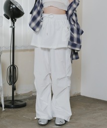 Chick | Tuck Design Fake-Layered Easy Pants / タックデザイン フェイクレイヤード イージーパンツ 2026年 夏 夏服 秋服(その他パンツ)