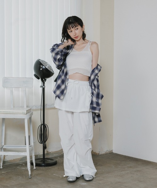 Chick(チック)の「Tuck Design Fake-Layered Easy Pants / タックデザイン フェイクレイヤード イージーパンツ 2026年 夏 夏服 秋服(その他パンツ・レディース・ホワイト/ブラック/ベージュ・FREE)」の11枚目の写真