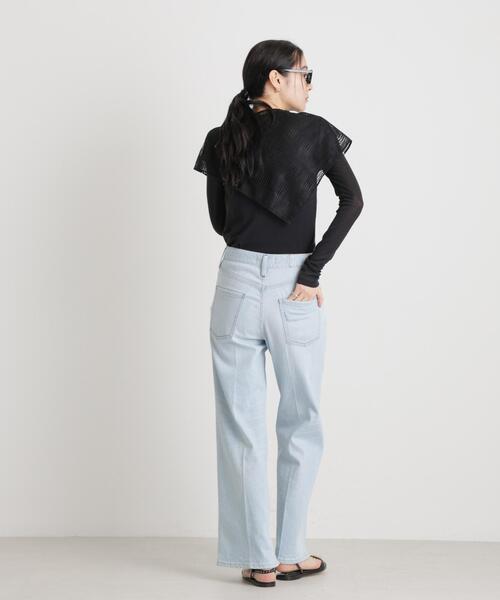 NANO universe(ナノユニバース)の「シアーツイストフライスロンT(Tシャツ/カットソー・レディース・ブラック/ホワイト/パープル・S/M)」の10枚目の写真