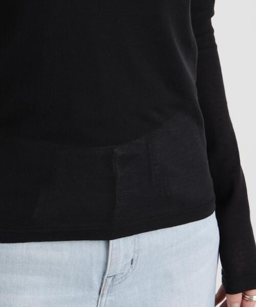 NANO universe(ナノユニバース)の「シアーツイストフライスロンT(Tシャツ/カットソー・レディース・ブラック/ホワイト/パープル・S/M)」の17枚目の写真