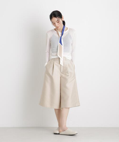 NANO universe(ナノユニバース)の「シアーツイストフライスロンT(Tシャツ/カットソー・レディース・ブラック/ホワイト/パープル・S/M)」の22枚目の写真