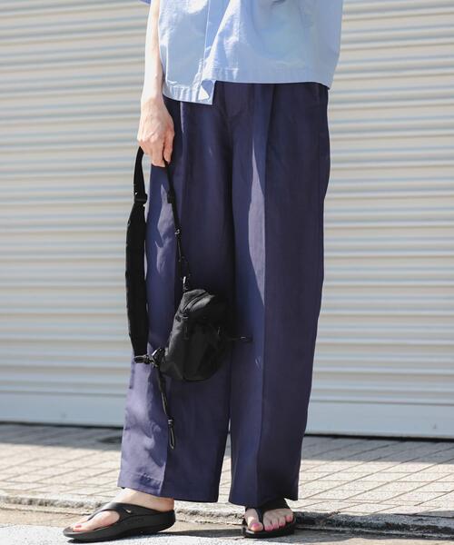 FORK&SPOON(フォークアンドスプーン)の「FORK&SPOON リネン混イージーパンツ(その他パンツ・レディース・ベージュ/グレー系その他/ブラック・2/1)」の16枚目の写真