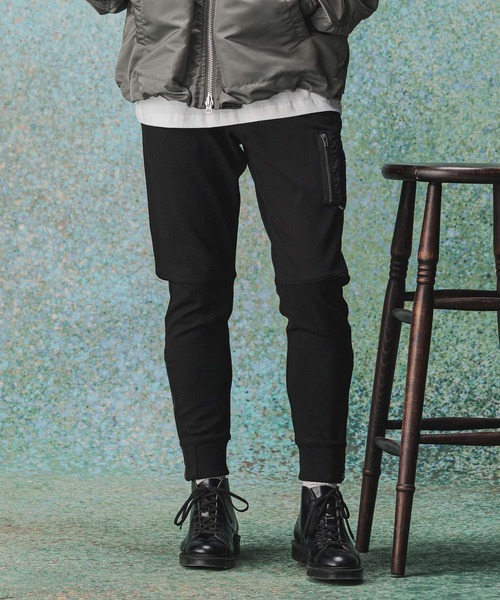 THEOREM(セオレム)の「mp14974- Hyper Stretch MA-1 Eazy Pants ボンバーパンツ(TRM26-P026S)(スウェットパンツ・メンズ・グレー/ブラック・XL/L/M)」の4枚目の写真
