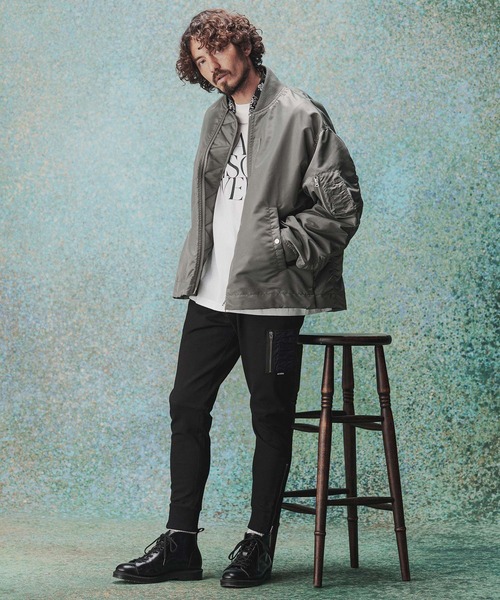 THEOREM(セオレム)の「mp14974- Hyper Stretch MA-1 Eazy Pants ボンバーパンツ(TRM26-P026S)(スウェットパンツ・メンズ・グレー/ブラック・XL/L/M)」の6枚目の写真