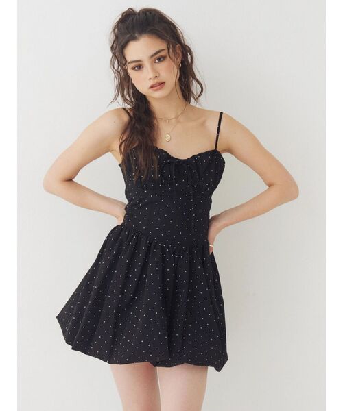 EVRIS(エヴリス)の「コルセットライクバルーンミニキャミワンピース(ワンピース・レディース・グレー/ホワイト/その他1・MEDIUM/SMALL)」の3枚目の写真