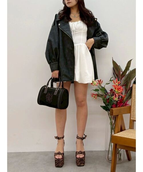 EVRIS(エヴリス)の「コルセットライクバルーンミニキャミワンピース(ワンピース・レディース・グレー/ホワイト/その他1・MEDIUM/SMALL)」の19枚目の写真