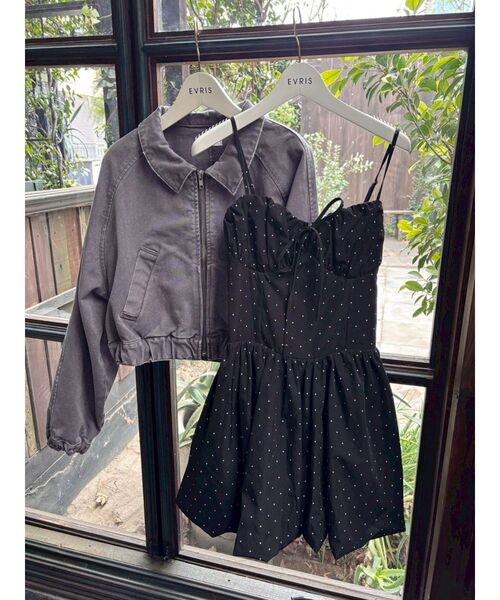 EVRIS(エヴリス)の「コルセットライクバルーンミニキャミワンピース(ワンピース・レディース・グレー/ホワイト/その他1・MEDIUM/SMALL)」の6枚目の写真