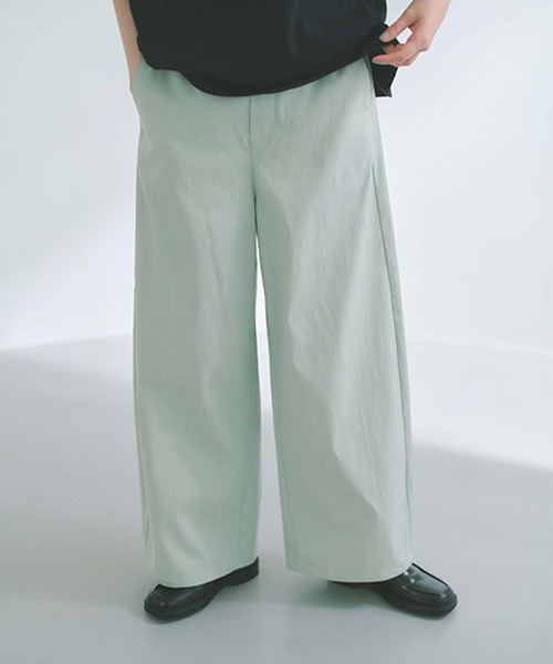 studio CLIP（スタディオクリップ）の「すっきりワイドストレートパンツ[プチ・プラスサイズあり]（その他パンツ・レディース・ネイビー/ライトグレー/ライトグリーン/ベージュ/その他3・MEDIUM/PF/LARGE/ﾌﾘｰ(L)）」の4枚目の写真
