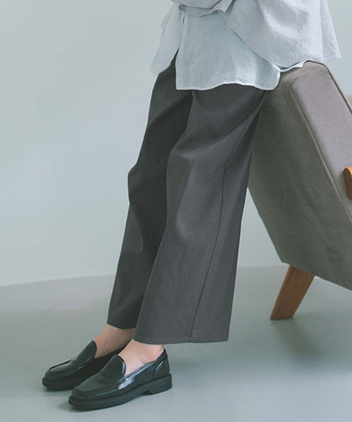 studio CLIP（スタディオクリップ）の「すっきりワイドストレートパンツ[プチ・プラスサイズあり]（その他パンツ・レディース・ネイビー/ライトグレー/ライトグリーン/ベージュ/その他3・MEDIUM/PF/LARGE/ﾌﾘｰ(L)）」の6枚目の写真