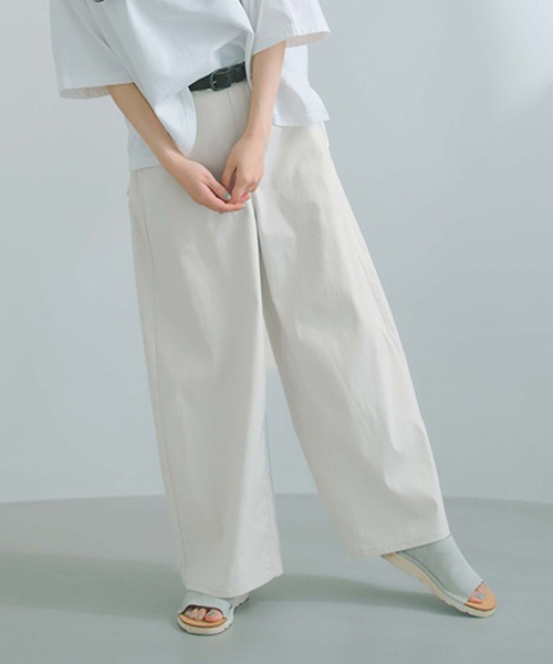 studio CLIP（スタディオクリップ）の「すっきりワイドストレートパンツ[プチ・プラスサイズあり]（その他パンツ・レディース・ネイビー/ライトグレー/ライトグリーン/ベージュ/その他3・MEDIUM/PF/LARGE/ﾌﾘｰ(L)）」の14枚目の写真