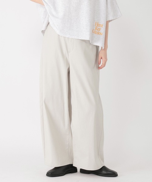 studio CLIP（スタディオクリップ）の「すっきりワイドストレートパンツ[プチ・プラスサイズあり]（その他パンツ・レディース・ネイビー/ライトグレー/ライトグリーン/ベージュ/その他3・MEDIUM/PF/LARGE/ﾌﾘｰ(L)）」の19枚目の写真