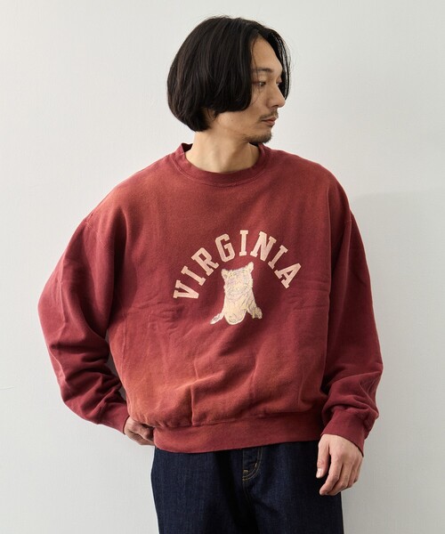 REMI RELIEF（レミレリーフ）の「【REMI RELIEF/レミレリーフ】NEW SP加工3飛び裏毛クルー(VIRGINIA)（スウェット・メンズ・グレー/ワイン・XL/L/M）」の3枚目の写真