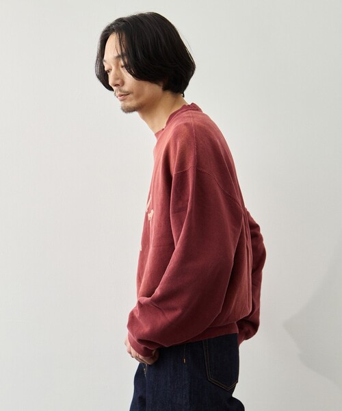 REMI RELIEF（レミレリーフ）の「【REMI RELIEF/レミレリーフ】NEW SP加工3飛び裏毛クルー(VIRGINIA)（スウェット・メンズ・グレー/ワイン・XL/L/M）」の4枚目の写真