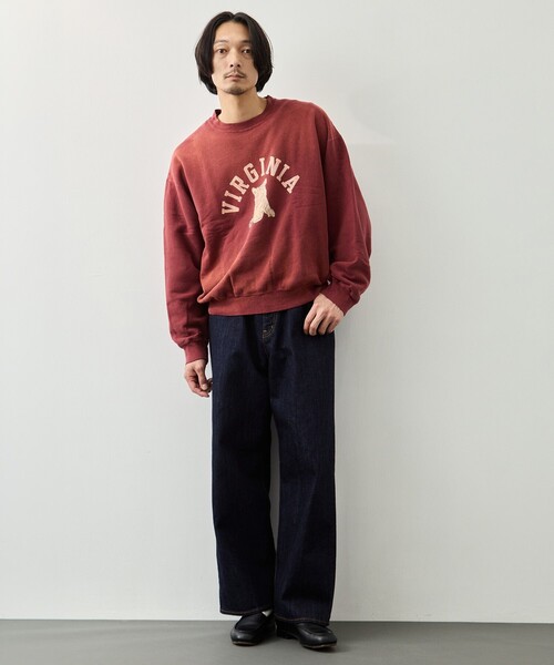 REMI RELIEF（レミレリーフ）の「【REMI RELIEF/レミレリーフ】NEW SP加工3飛び裏毛クルー(VIRGINIA)（スウェット・メンズ・グレー/ワイン・XL/L/M）」の7枚目の写真