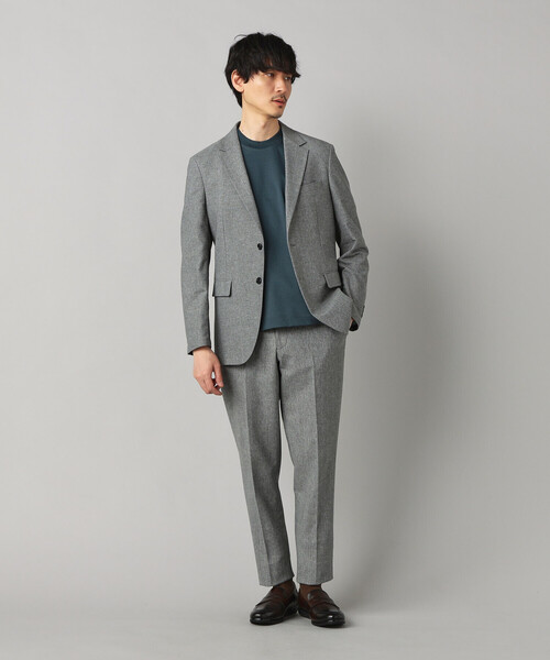 COMME CA MEN（コムサメン）の「【セットアップ対応】杢カラミ織 ドビー テーパードパンツ（その他パンツ・メンズ・ネイビー/グレー・M/L/S）」の3枚目の写真