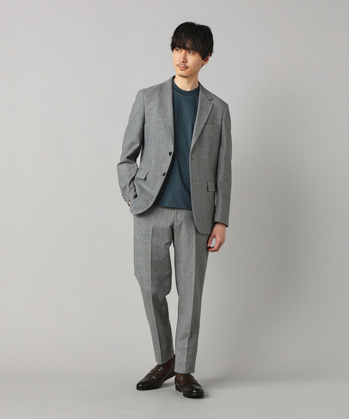 COMME CA MEN（コムサメン）の「【セットアップ対応】杢カラミ織 ドビー テーパードパンツ（その他パンツ・メンズ・ネイビー/グレー・M/L/S）」の4枚目の写真