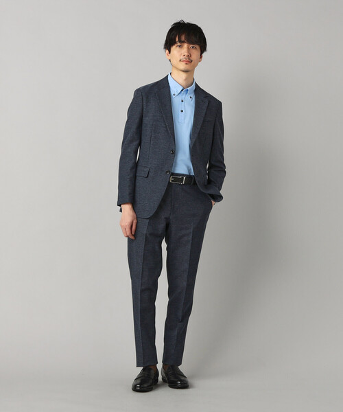 COMME CA MEN（コムサメン）の「【セットアップ対応】杢カラミ織 ドビー テーパードパンツ（その他パンツ・メンズ・ネイビー/グレー・M/L/S）」の9枚目の写真
