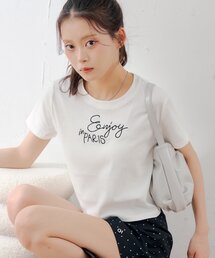 ロゴ刺繍チビT