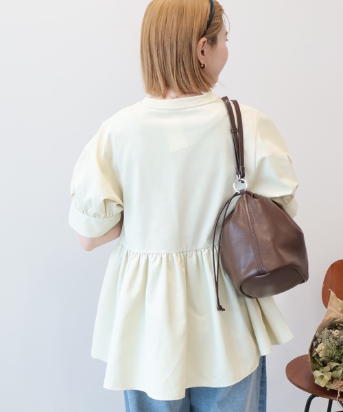 AMERICAN HOLIC（アメリカンホリック）の「【WEB限定】異素材切替ペプラムプルオーバー（その他トップス・レディース・ブラック/アイボリー/ライトベージュ・L/M）」の18枚目の写真
