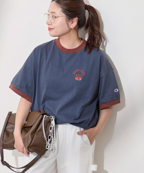 別注【CHAMPION/チャンピオン】16/1 Jersey Ringer TEE（Tシャツ