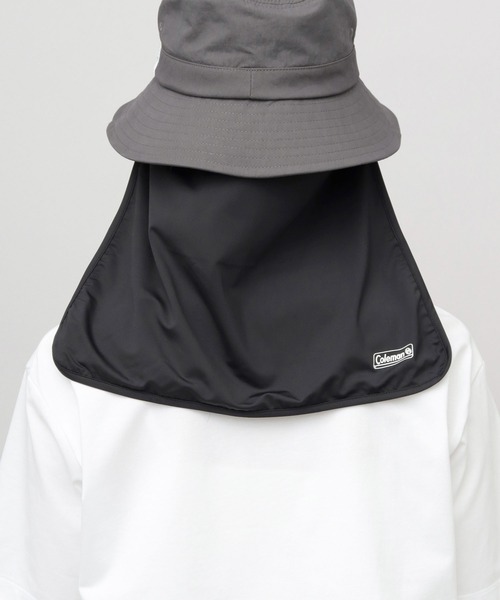 COLEMAN（コールマン）の「COOL＆UVカット ネックシェード（UVカット・接触冷感・吸水速乾） 帽子に取り付けられるシリーズ（ネックウォーマー/スヌード・メンズ・ブラック・FREE）」の4枚目の写真