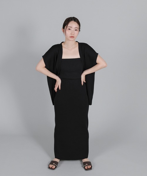 select MOCA Et（セレクトモカエト）の「【Et】Oversized V-neck Knit Vest【セットアップ可】（ベスト・レディース・ベージュ/ブラック・FREE）」の11枚目の写真
