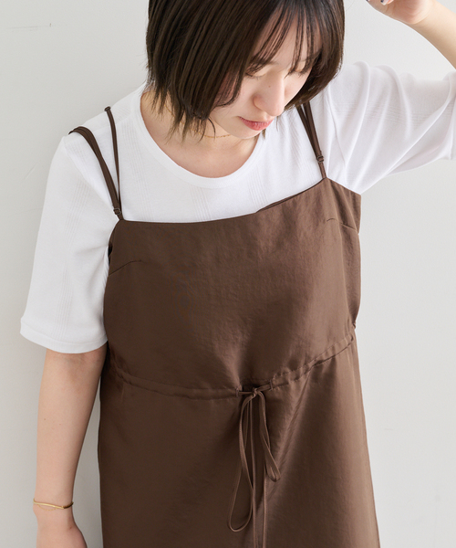 U by SPICK&SPAN(ユーバイスピックアンドスパン)の「Atelier Edition/アトリエ エディション FLOUNCE DETAIL DRESS(ワンピース・レディース・ブラウン/アイボリー・MEDIUM)」の11枚目の写真