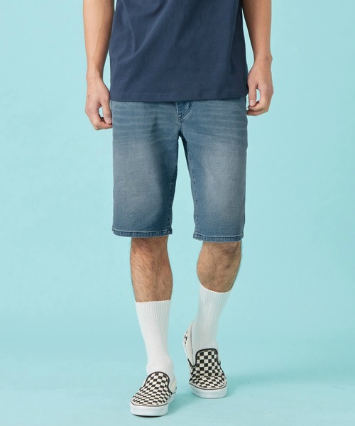EDWIN(エドウィン)の「【涼】ジャージーズ COOL デニムショートパンツ ストレッチ 麻 ドライタッチ(その他パンツ・メンズ・ダークインディゴブルー/ブラック/ライトインディゴブルー/ネイビー・SMALL/X-LARGE/LARGE/MEDIUM)」の4枚目の写真