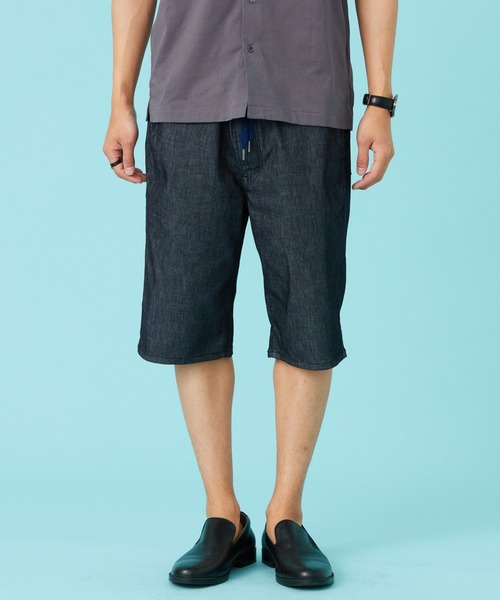 EDWIN(エドウィン)の「【涼】ジャージーズ COOL デニムショートパンツ ストレッチ 麻 ドライタッチ(その他パンツ・メンズ・ダークインディゴブルー/ブラック/ライトインディゴブルー/ネイビー・SMALL/X-LARGE/LARGE/MEDIUM)」の2枚目の写真