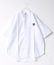 FREDY MAC（フレディーマック）の「【FREDYMAC/フレディマック】フロッキープリントバンドカラーS/Sシャツ（シャツ/ブラウス）」