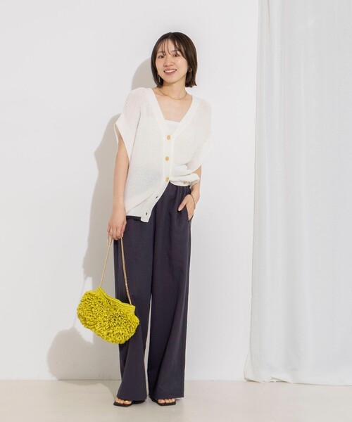 NOLLEY’S(ノーリーズ)の「ウォッシャブルセルロースリネンイージーパンツ(その他パンツ・レディース・ホワイト/ネイビー/ベージュ・36/38)」の14枚目の写真