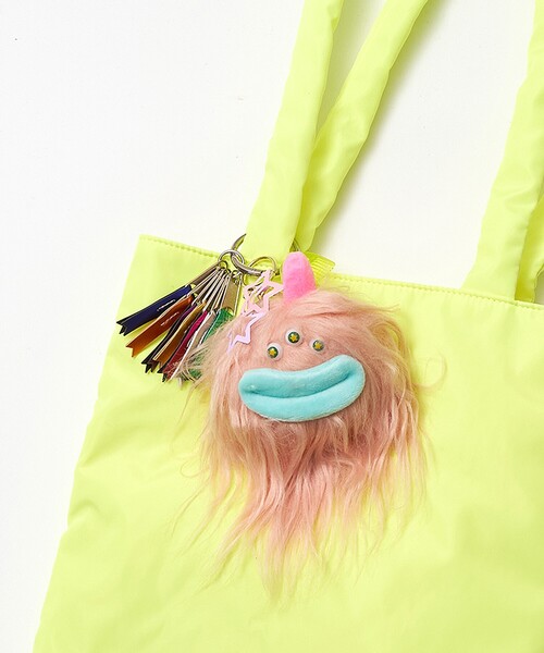 cheek(BAG)(チーク)の「【cheek】neon monster tote ネオンモンスター フラット トートバッグ サステナブル エコバッグ(トートバッグ・レディース・ピンク/グリーン/オレンジ/イエロー・フリー)」の14枚目の写真