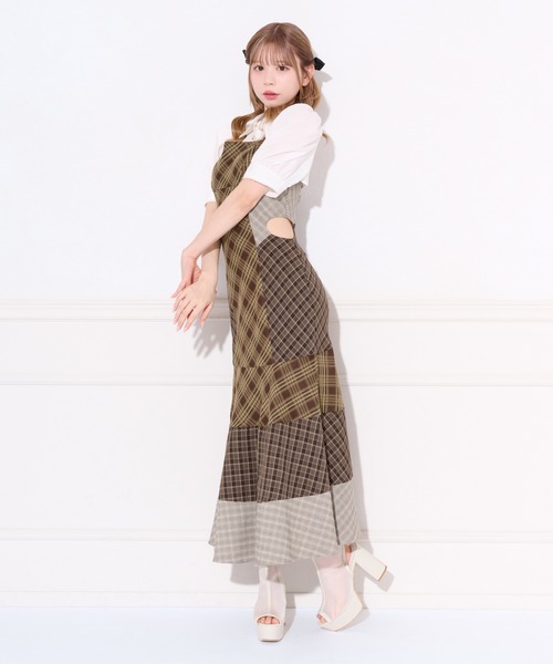 apres jour(アプレジュール)の「サイドカット切り替えチェックキャミワンピース(ワンピース・レディース・ブラウン系その他/ブラック系その他・MEDIUM/SMALL/X-LARGE)」の13枚目の写真