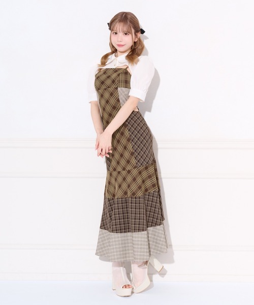 apres jour(アプレジュール)の「サイドカット切り替えチェックキャミワンピース(ワンピース・レディース・ブラウン系その他/ブラック系その他・MEDIUM/SMALL/X-LARGE)」の14枚目の写真