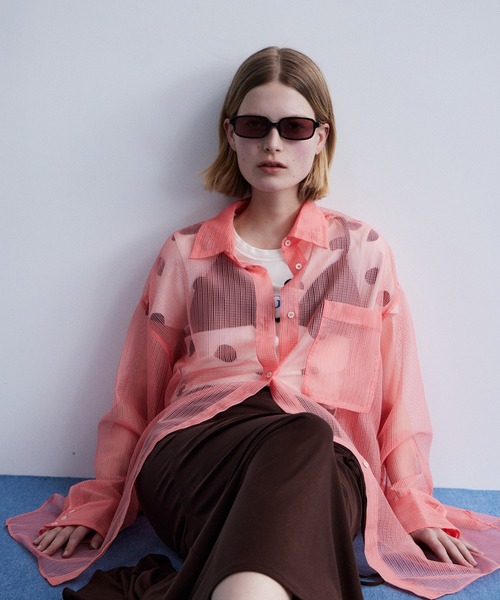MAISON SPECIAL(メゾンスペシャル)の「Skinny Square Sunglasses/スキニースクエアサングラス(サングラス・レディース・ボルドー/ブラック/オレンジ・FREE)」の7枚目の写真
