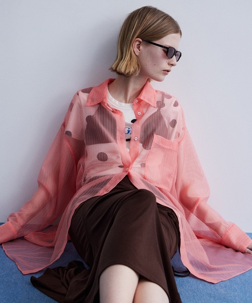 MAISON SPECIAL(メゾンスペシャル)の「Skinny Square Sunglasses/スキニースクエアサングラス(サングラス・レディース・ボルドー/ブラック/オレンジ・FREE)」の8枚目の写真