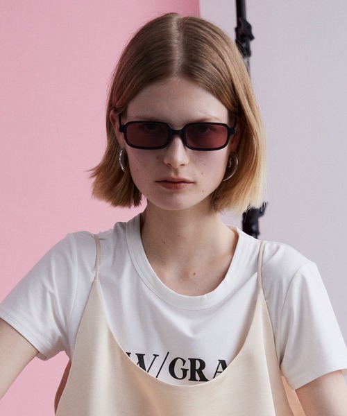 MAISON SPECIAL(メゾンスペシャル)の「Skinny Square Sunglasses/スキニースクエアサングラス(サングラス・レディース・ボルドー/ブラック/オレンジ・FREE)」の9枚目の写真
