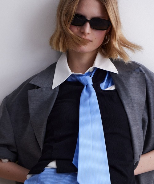 MAISON SPECIAL(メゾンスペシャル)の「Skinny Square Sunglasses/スキニースクエアサングラス(サングラス・レディース・ボルドー/ブラック/オレンジ・FREE)」の11枚目の写真