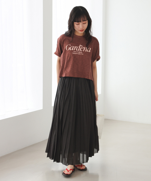 Collegiate Pacific(カレッジエイトパシフィック)の「Collegiate Pacific/カレッジエイト パシフィック SLOBE別注 ショートTシャツ(Tシャツ/カットソー・レディース・ボルドー/ホワイト/チャコールグレー・FREE)」の14枚目の写真