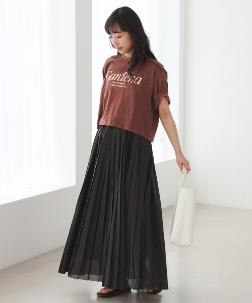 Collegiate Pacific(カレッジエイトパシフィック)の「Collegiate Pacific/カレッジエイト パシフィック SLOBE別注 ショートTシャツ(Tシャツ/カットソー・レディース・ボルドー/ホワイト/チャコールグレー・FREE)」の15枚目の写真