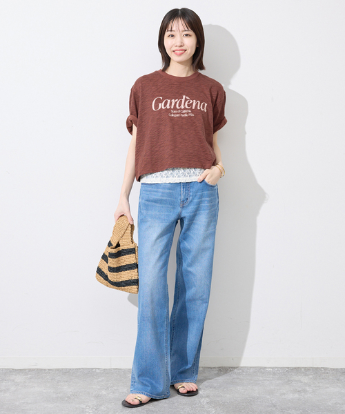 Collegiate Pacific(カレッジエイトパシフィック)の「Collegiate Pacific/カレッジエイト パシフィック SLOBE別注 ショートTシャツ(Tシャツ/カットソー・レディース・ボルドー/ホワイト/チャコールグレー・FREE)」の20枚目の写真