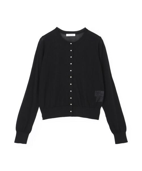 NATURAL BEAUTY BASIC(ナチュラルビューティーベーシック)の「【接触冷感】パールボタンシアーカーディガン(カーディガン/ボレロ・レディース・オフホワイト/ブルー/ブラック/オレンジ・フリ-)」の6枚目の写真