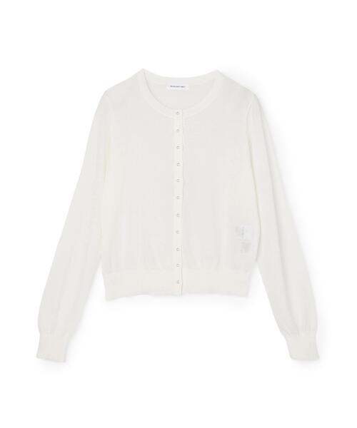 NATURAL BEAUTY BASIC(ナチュラルビューティーベーシック)の「【接触冷感】パールボタンシアーカーディガン(カーディガン/ボレロ・レディース・オフホワイト/ブルー/ブラック/オレンジ・フリ-)」の15枚目の写真