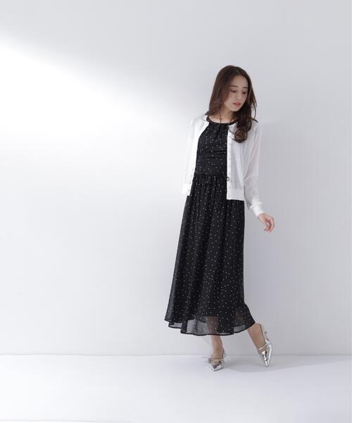 NATURAL BEAUTY BASIC(ナチュラルビューティーベーシック)の「【接触冷感】パールボタンシアーカーディガン(カーディガン/ボレロ・レディース・オフホワイト/ブルー/ブラック/オレンジ・フリ-)」の18枚目の写真